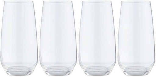 [GLSHFQZCHB27GEFY] Home Classix (Pack of 4) Franschoek Tall Beverage Water/Juice Glass Set (440 ml, Clear)