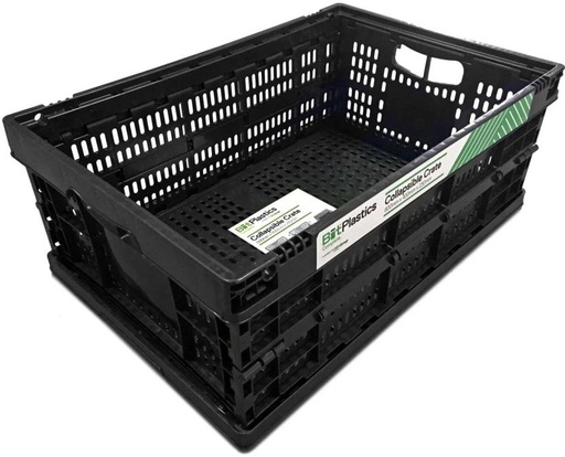 [SSKH5HQ2KZZGYSWB] Plastic Collapsible crate Storage Basket (Pack of 1)
