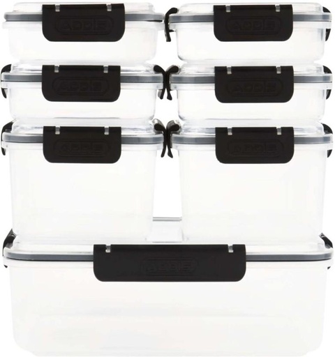 [CNRH7Z3AQUNGHHEH] Addis Plastic Utility Container  - 1600 ml (Pack of 16, White, Black)