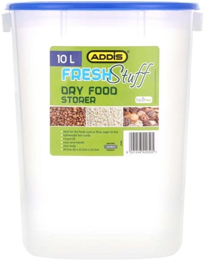 [CNRH27SY6CRCKXP4] Addis Plastic Grocery Container  - 10 l (White)