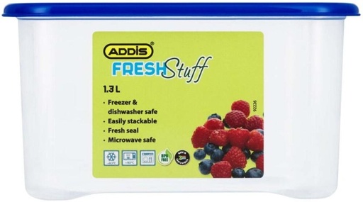 [CNRH27SYXTD3FV5Z] Addis Plastic Fridge Container  - 1300 ml (Blue)
