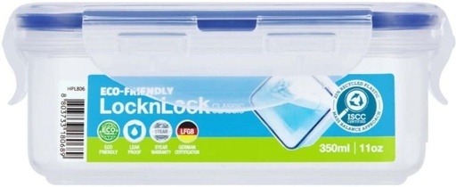 [CNRH7Z3APWENZJH3] Lock&lock Plastic Utility Container  - 350 ml (White, Blue)
