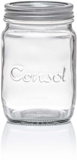 [CNRH2YY5GYSY3EUZ] Consol Glass Pickle Jar  - 250 ml (White)