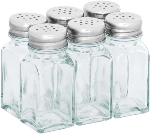 [CDSH27ZZA9RECJNT] Bakers & Chefs Salt & Pepper Set Glass (1 Piece)