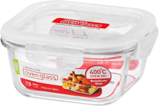 [CNRH27SYGRFGYGQG] Lock & Lock Glass Utility Container  - 396 l (White)