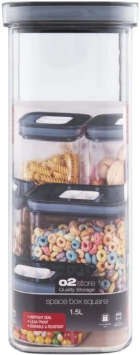 [CNRH7Z3AY7EEZZAF] O2 Plastic Utility Container  - 1.5 l (White, Black)