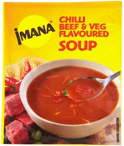 [SOUHFTCDHRERGFYB] Imana Chilli Beef & Veg Flavoured Soup (Pack of 60, 60 g)