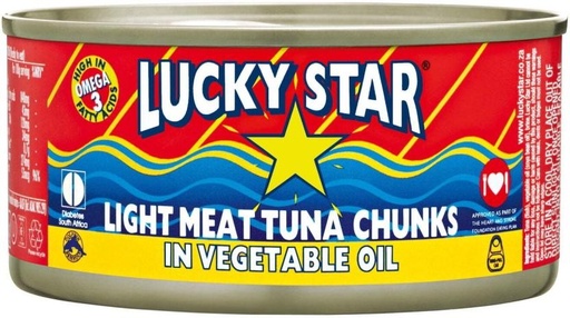 [CFDHFRS7UY73Z6M4] Lucky Star Light Meat Tuna Chunks in Vegetable Oil Sea Foods (170 g)