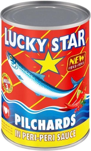 [SKPHDQ36ZB5JNDVZ] Lucky Star Pilchards In Peri-Peri Fish (400 g)