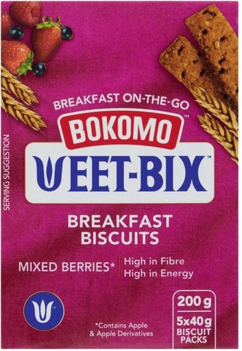 [CKBH4TVGDFPPMSZM] Bokomo Weet-Bix Breakfast Mixed Berries Cookies (200 g)