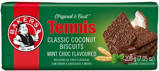 [CKBHFU625NCR9FGG] Bakers Tennis Mint Choc Flavoured Coconut Biscuit (200 g)