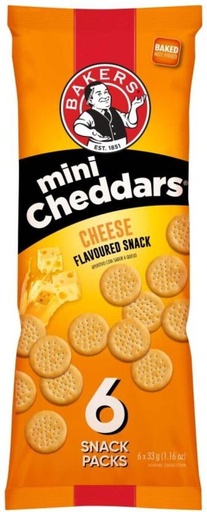 [CKBHFU62JTXZWEZN] Bakers Mini Cheddars Cheese Flavoured Cheeselets (33 g)
