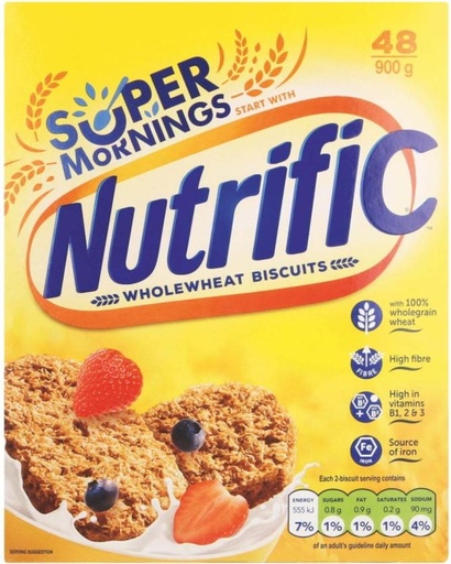[CKBHFU638HWTJAZH] Nutrific Whole Wheat High Fiber Biscuit (900 g)