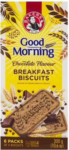 [CKBH4TVCQXTKR52S] Bakers Good Morning Breakfast Biscuits Chocolate Biscotti (300 g)