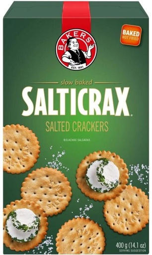 [CKBHFU62F66YZSZT] Bakers Slow Baked Salticrax Crackers Salted Biscuit (400 g)