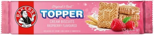 [CKBH4TVCDV9ADXZH] Bakers Topper Raspberry Flavoured Biscuits Cream Filled Biscuit (125 g, Pack of 12)