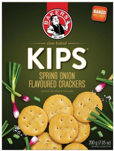 [CKBHFU635GFY3588] Bakers Kips Sprind Onion Flavoured Salted Biscuit (200 g)