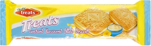 [CKBHFU62JH7YUEFB] Tasty Treats Custard Flavored Biscuits Cream Filled Biscuit (960 g, Pack of 12)