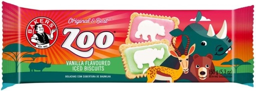 [CKBHFU62BEAGKDZU] Bakers Zoo Vanilla Flavoured Iced Biscuits Cream Cracker Biscuit (150 g, Pack of 12)