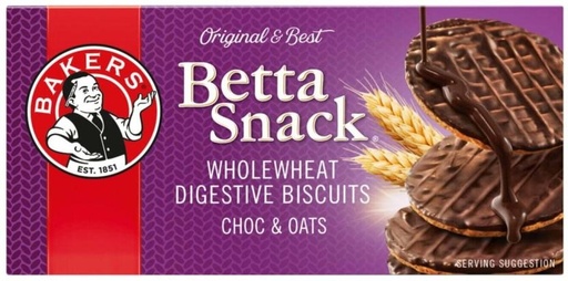 [CKBHFU62KYFC59NT] Bakers Betta Snack Whole Wheat Biscuits Digestive Biscuit (200 g)