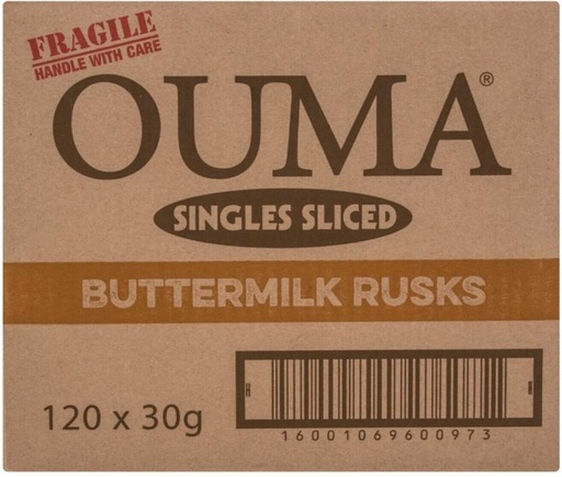 [RSKHFZTAQAWG46EZ] Ouma Individually Wrapped Sliced Buttermilk flavoured Buttermilk Rusk (30 g)
