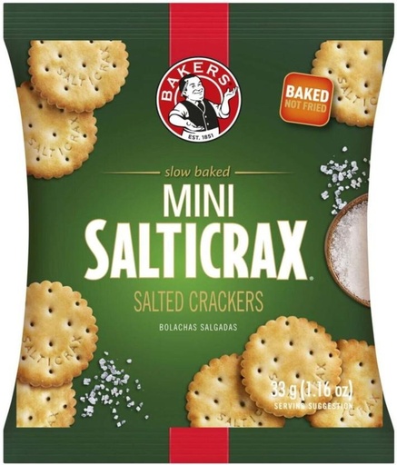 [CKBHFU62M9SAHSFR] Bakers Mini Salticrax Salted Biscuit (33 g)