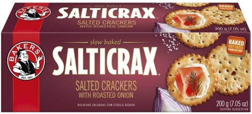 [CKBH4TVC9XNGGZG2] Bakers Salticrax With Roasted Onion Salted Biscuit (200 g, Pack of 12)