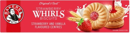 [CKBHFU62MMYZ34HB] Bakers Strawberry Whirl Biscuits Cream Filled Biscuit (200 g, Pack of 12)