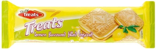 [CKBHFU629W69U2ZM] Tasty Treats Lemon Flavored Biscuits Cream Filled Biscuit (80 g)