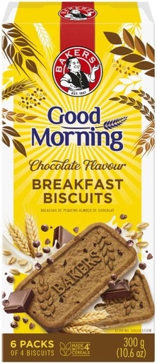 [CKBH4TVCQDUDMFCD] Bakers Good Morning Breakfast Biscuits Chocolate Biscotti (300 g, Pack of 12)