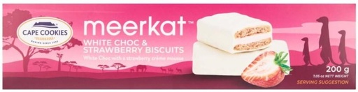 [CKBHFU62XDSSDKAG] Cape Cookies White Choco & Strawberry Cream Sandwich Biscuit (200 g, Pack of 6)