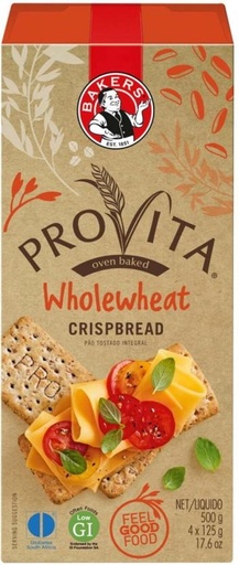 [CKBHFU6B9ZAPHXHU] Bakers Provita Whole Wheat Crispbread Cream Cracker Biscuit (500 g, Pack of 12)