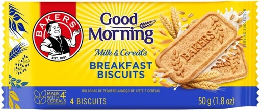 [CKBH4TVCFJTUHUST] Bakers Good Morning Breakfast Biscuits Biscotti (50 g, Pack of 16)