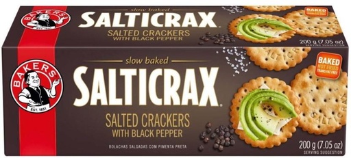 [CKBH4TVCK6DYRCSN] Bakers Salticrax With Black Pepper Salted Biscuit (200 g, Pack of 12)
