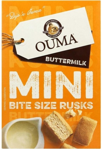 [RSKHFZSHEBCFXQQJ] Ouma Mini Bite Size Buttermilk flavoured Buttermilk Rusk (12 x 200 g)