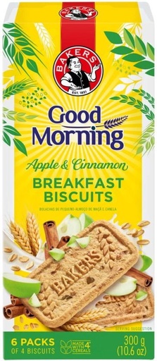 [CKBH4TVCSCY7GYH6] Bakers Good Morning Breakfast Biscuits Apple & Cinnamon Biscotti (300 g, Pack of 12)