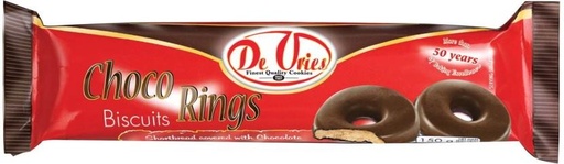 [CKBHFTBHZ2MWEFEB] De Vries Choco Rings Biscuits Cream Filled Biscuit (150 g)
