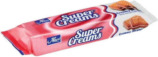 [CKBHFU62ZXH4AGGF] Henro Super Creams Strawberry Cream Filled Biscuit (125 g)