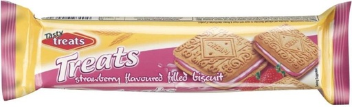 [CKBHFU62JNHY22GX] Tasty Treats Strawberry Flavored Biscuits Cream Filled Biscuit (960 g, Pack of 12)