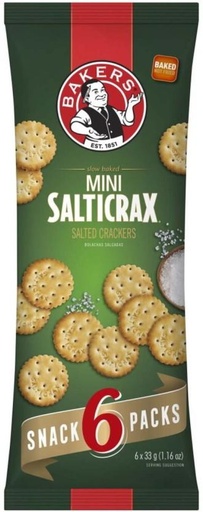 [CKBHFU62PA7RYK4Q] Bakers Mini Salticrax Salted Salted Biscuit (198 g, Pack of 24)