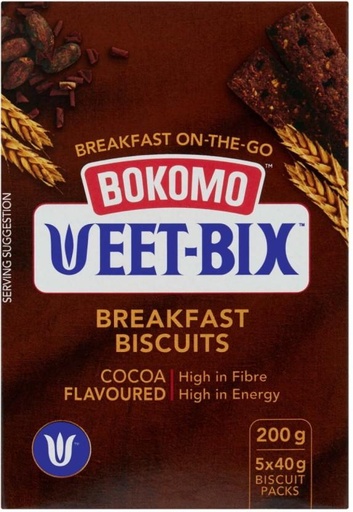 [CKBH4TVGBET9ZN8M] Bokomo Weet-Bix Breakfast Cocoa Flavoured Cookies (200 g)