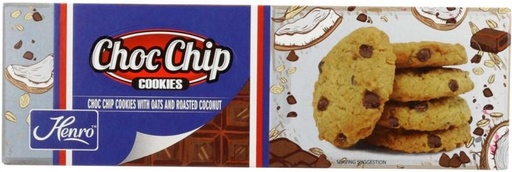 [CKBHFU62K64Y3BJT] Henro Choc Chip Oats and Roasted Coconut Cookies (160 g, Pack of 12)