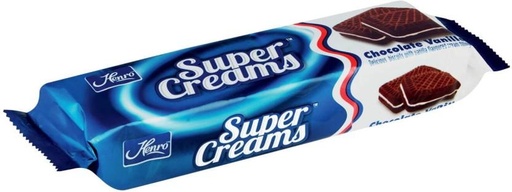 [CKBHFU62ZFB2WFFX] Henro Super Creams Chocolate Vanilla Cream Filled Biscuit (125 g, Pack of 12)