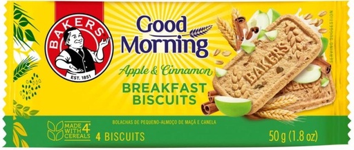 [CKBH4TVCYF83MNB5] Bakers Good Morning Breakfast Biscuits Apple Cinnamon Breakfast Biscotti (50 g, Pack of 16)