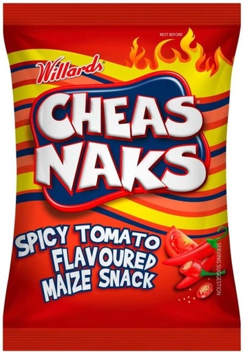 [CPSH4S5FUSPHWQ7V] Willards Cheas Naks Spicy Tomato Flavoured Snack Puffcorn (1 x 135 g)