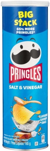 [CPSH7M55AYJBUXA8] Pringles Potato Chips Salt & Vinegar Chips (1 x 165 g)