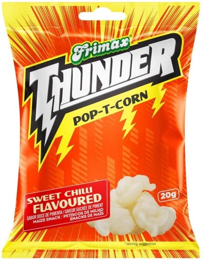 [CPSHFS7YWHDMWAFX] Frimax Thunder Pop-T-Corn Sweet Chilli Puffcorn (50 x 20 g)