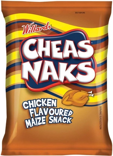 [CPSH4S5FEGZNA4G8] Willards Cheas Naks Chicken Flavoured Maize Snack Puffcorn (1 x 135 g)