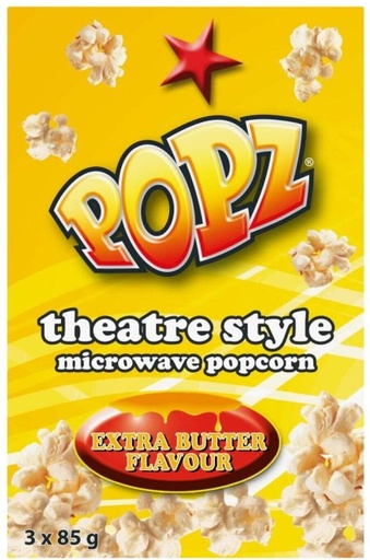 [PCOHFUDTW5AUBXGZ] Ster Kinekor Popz Microwave Extra Butter Popcorn (85 g, Pack of 12)
