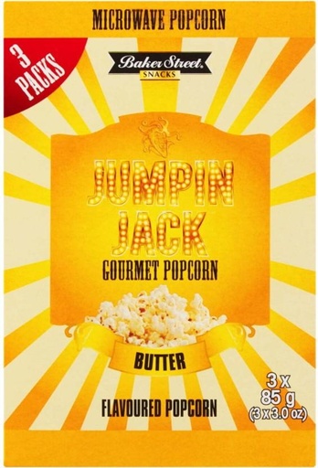 [PCOHFUDYZB9SGBHZ] Jumpin Jack Microwave Gourmet Butter Popcorn (85 g, Pack of 3)